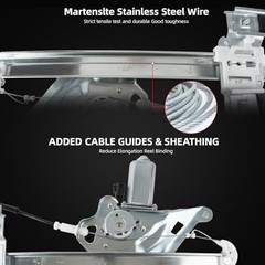 Front Left Power Window Regulator with Motor Assembly Compatible with Bu-ick