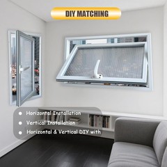 40x24in Windows for houses 360° Rotation Sliding Window Flush Mount Rotating