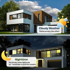 Bloss One Way Privacy Window Film, Privacy Film for Glass Windows, Self-Adhes…