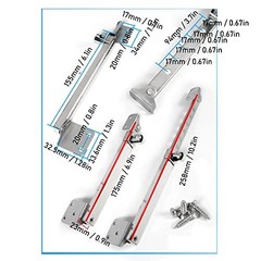 FLEXMAN Window Hinges, Casement Window Stay, Aluminum Alloy External Type 04