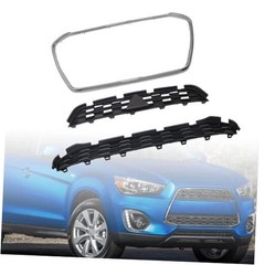 Chrome Black Upper Front Grille W/Surround Trim 6402A276 Compatible with