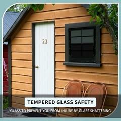 Flush Mount 16” x 16” Shed Windows – Black Aluminum, Screen & Installation Kit