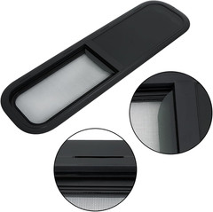 Aluminum Alloy RV Sliding Pull up Window 42W X 12H with DOT Certification, Black