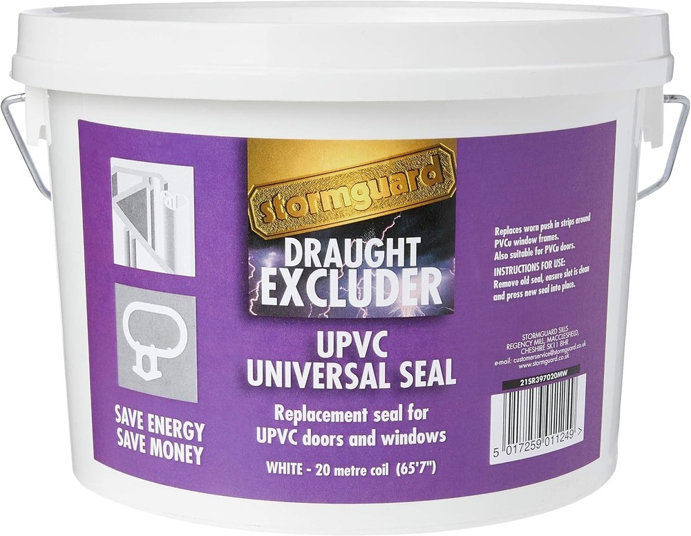 STORMGUARD 21SR397020MW UPVC Replacement Push in Seal White 20M