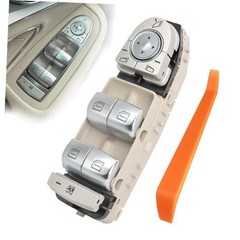 Power Window Switch Front Driver Side 3 Pins Compatible with Mercedes Cream