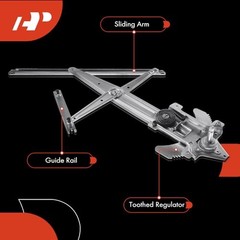 Manual Window Regulator Compatible with Chevrolet Colorado GMC Front Driver