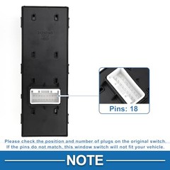 Power Window Switch No.93571D9000 Front Left Driver Side Window Control Switch
