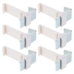 6 Pcs Clip-on Roller Blind Holders Mounting Hardware Curtain Clips