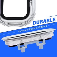 14.5″ X 7.6″ Anodized Aluminum Push Out Deck Hatch Retangle Boat Porthole Window
