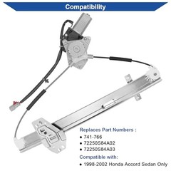 741-766 Power Window Regulator with Motor Compatible Front Left Driver Side