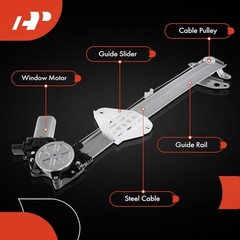 Front Left Driver Side Power Window Regulator with 6-Pin Front Driver Side