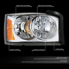 Right Projector Headlight Compatible with 06-07 Dodge Dakota W/o