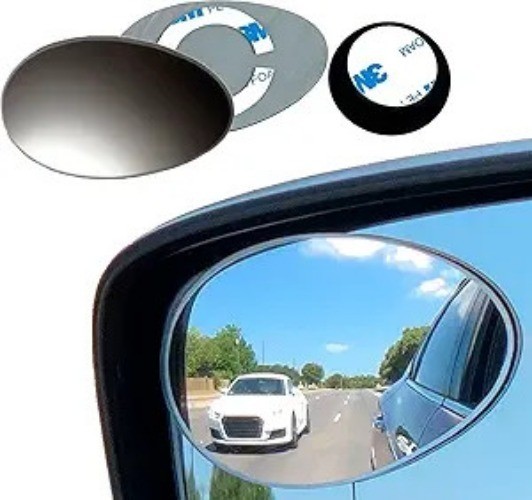 Semi Oval Convex Rear View Mirror – HD Glass Side Mirror for Blind Spot, Fixed o