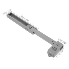 4 Pack Reusable Plastic Sliding Window Lock Clamps Adjustable Home Security Grey