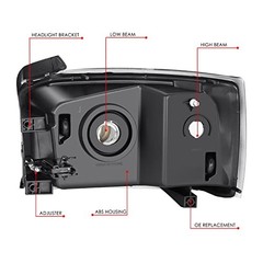 Right Projector Headlight Compatible with 06-07 Dodge Dakota W/o