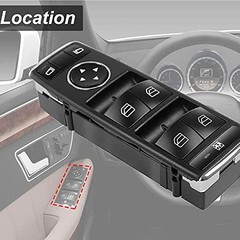 Front Driver Power Window Master Switch for without Power Folding Mirrors