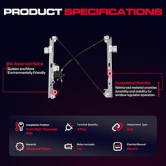 Front Passenger Side Power Window Regulator with Motor (2 Front Passenger (RH)