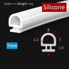 4.2mm-7mm Bubble Gasket Seal For UPVC Doors Windows Rubber Strip Draught Repair