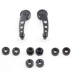 2Pcs Universal Car Window Handle Winder Riser Replacement Winder Crank Black