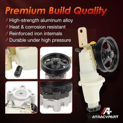 Power Steering Pump, with Pulley & Reservoir, Pump with Pulley & Reservoir