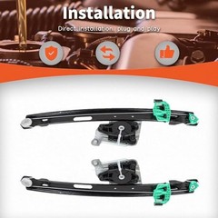 2PCS Power Window Regulator Rear Row Left and Right Without Motor Replacement
