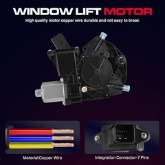 Front Driver Side Power Window Regulator with Motor (7 Pins) Front Driver (LH)