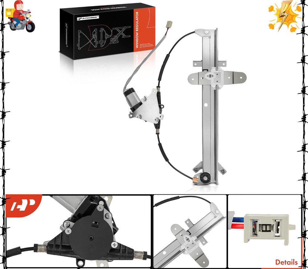 Power Window Regulator with Motor Compatible with Mercury Rear Passenger (RH)