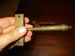 lot of 2 old Antique reclaimed brass window handle lock pull handle