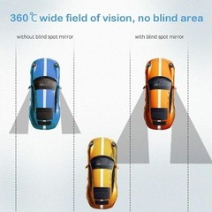 2pcs Blind Spot Mirror, 360 Degree Adjustable HD Glass, 2 Round HD 1.97in(Round)