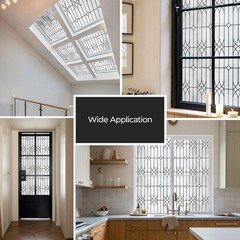 Window Privacy Film, Glass Decorative Static Cling, 17.5″ x 78.7″ | Window Fi…