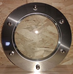 PORTHOLE FOR DOOR STAINLESS STEEL phi 150 mm flat