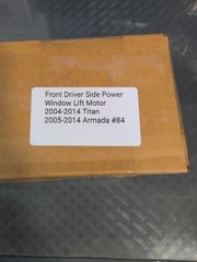 Front Driver Side Power Window Lift Motor 2004-2014 Titan 2005-2014 Armada #84