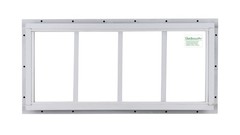 Shed Transom Window 10 x 23 White J-Channel Tempered Glass, Singel Pane