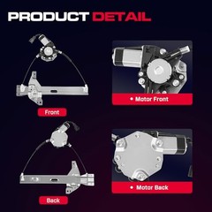 Rear Driver Side Power Window Regulator with Motor (2 Pins) Rear Driver (LH)