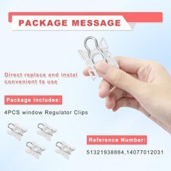 Window Regulator Sliding Pivot Clips, Compatible with 318i 323i 325i 328i 525i