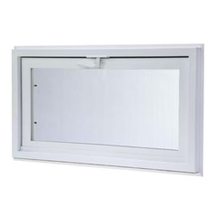 32.25 In. X 22.25 In. White Double-Pane Insulated Glass Hinged Vinyl Hopper Insw