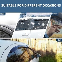 Rain Guards Window Visors Fit for 2009-2014 Ford F150 SuperCrew Cab Truck, Ou…