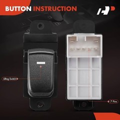 Power Window Switch Compatible with Hyundai Sonata 2008 2009 2010, Rear Side,