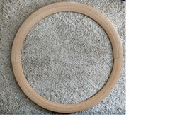Andersen Round Window Green Flange with interior Wood Trim piece