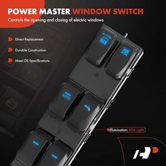 Front Left Driver Side Power Window Switch – Auto Up & Down – Compatible