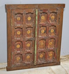 Antique Wooden Wall Décor Window Panel Frame Original Old Hand Crafted