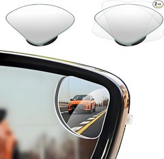 2 PCS Car Blind Spot Mirror, Fan Shaped HD Glass Convex 360° Rotating Wide Angl