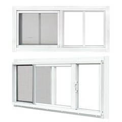 2 Pack 10″x18″ White Sliding Shed Windows for Chicken Coop, Barn, Home – Tempere
