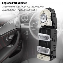 Master Power Window Switch Front Left Driver Side Compatible with Silver