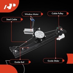 Power Window Regulator with 2-pin Motor Front Driver Front Driver Side (LH)