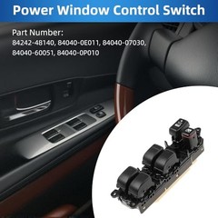 OE: 84040-48140, Front Left Driver Side 20 Pins Power Window Switch,