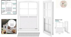 Durable 12″x18″ Sliding Windows – 2 Pack with Tempered Glass for Versatile Use