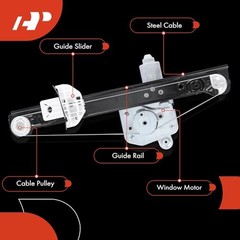 Power Window Regulator with Motor Replacement for Ford Focus Rear Driver(LH)