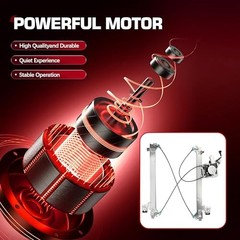 741-578 Rear Left Window Regulator with Motor Assembly 2 Pins for Chevy