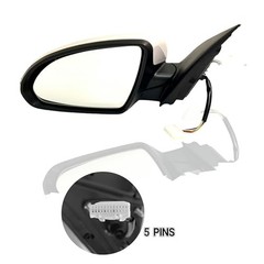 Left Driver Side Mirror Compatible with 2016 L-Driver Side 16-18 Natural White